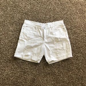 Articles of society distressed white short, NWOT